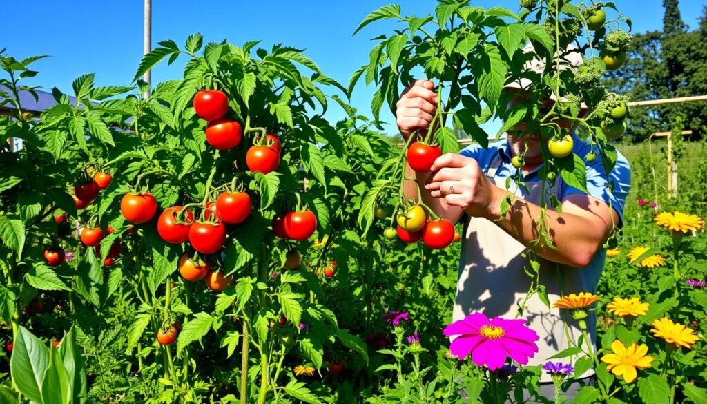 pruning tomato plants