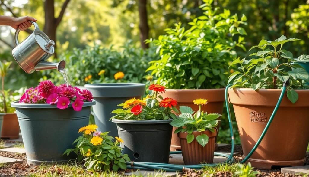 watering techniques for plant containers