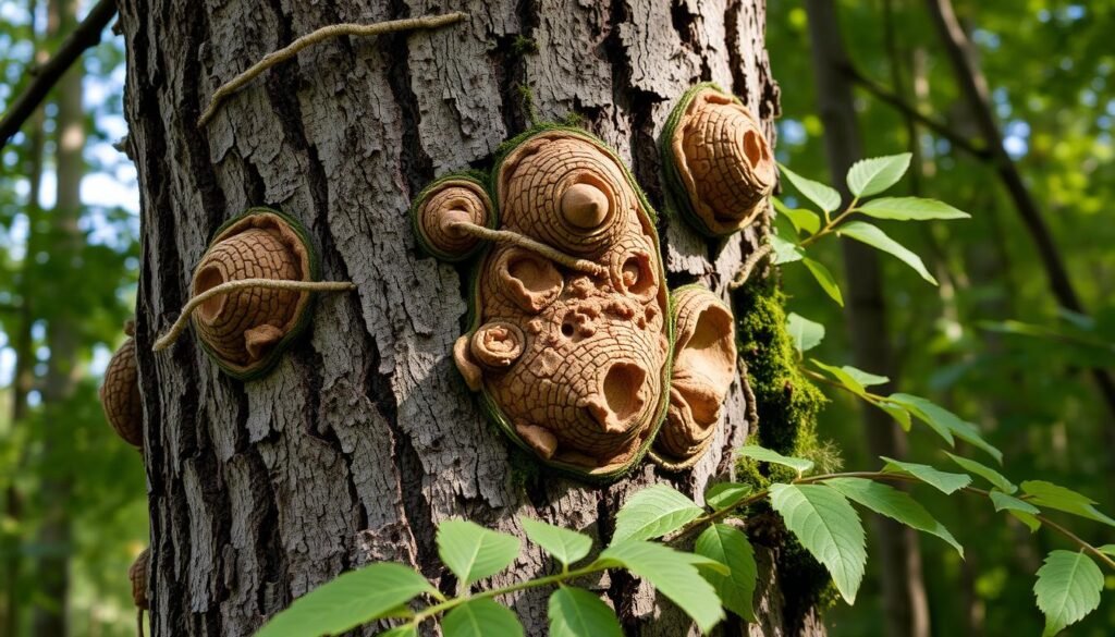 woody outgrowths on elm trees