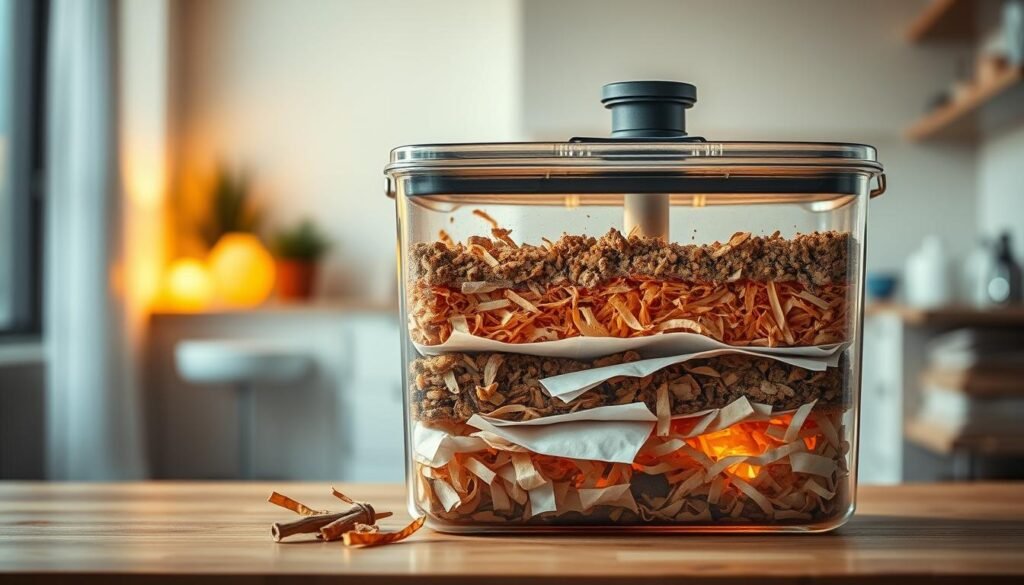 bokashi fermentation layering diagram
